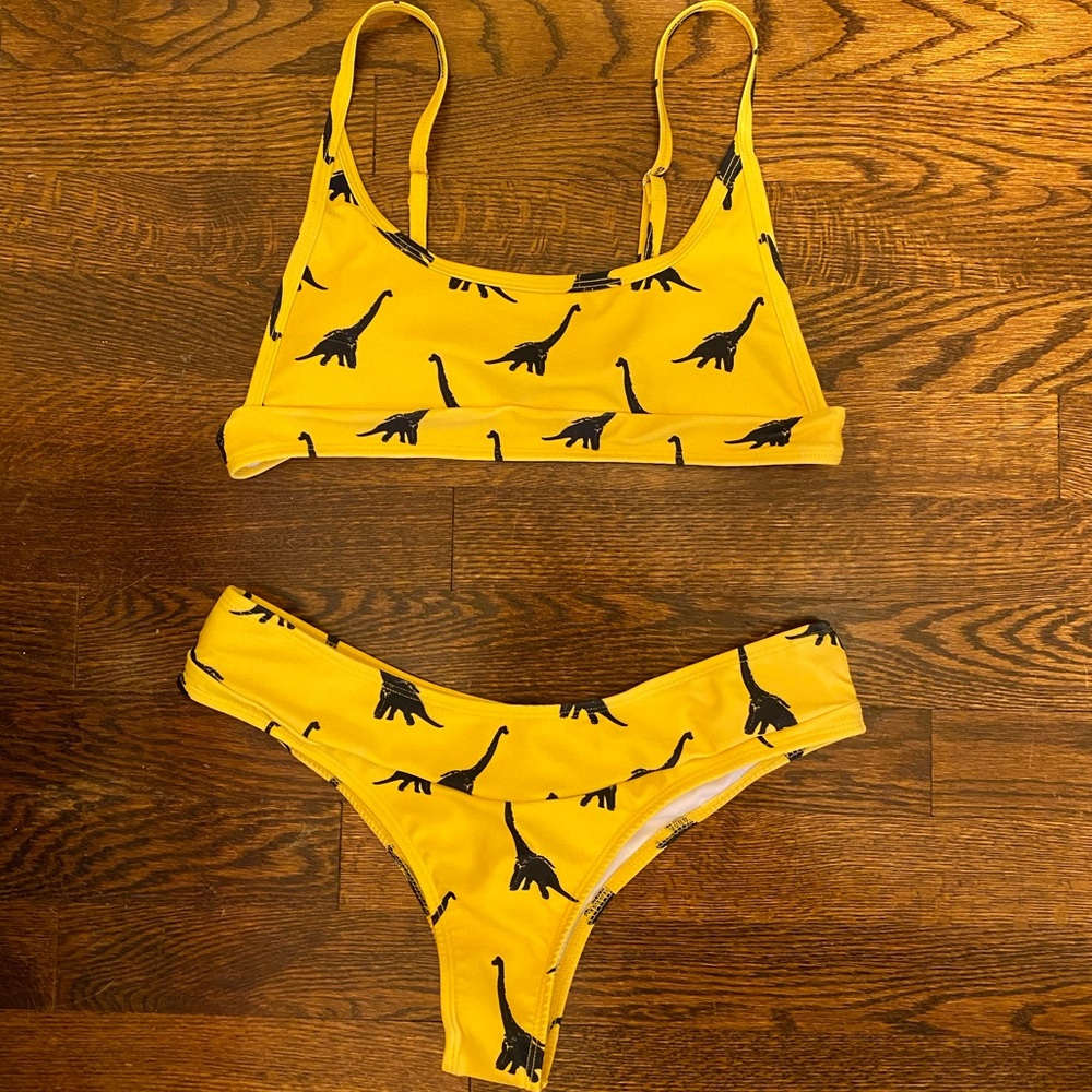 Yellow Dinosaur Bikini
